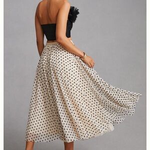 Anthropologie polka dot Midi skirt